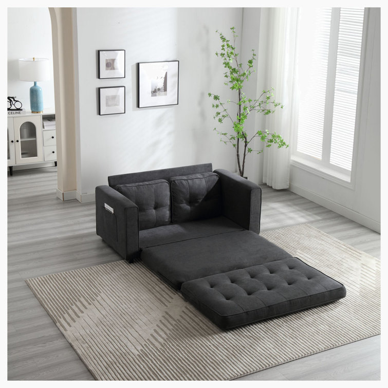 Latitude Run® 3 Fold Sofa,Convertible Futon Couch Sleeper Sofabed,Space